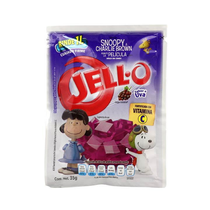 Gelatina sabor Uva Jell O