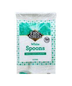 Cucharas de plástico blanco First Street