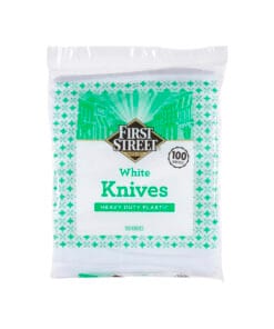 Cuchillos de plástico blanco First Street