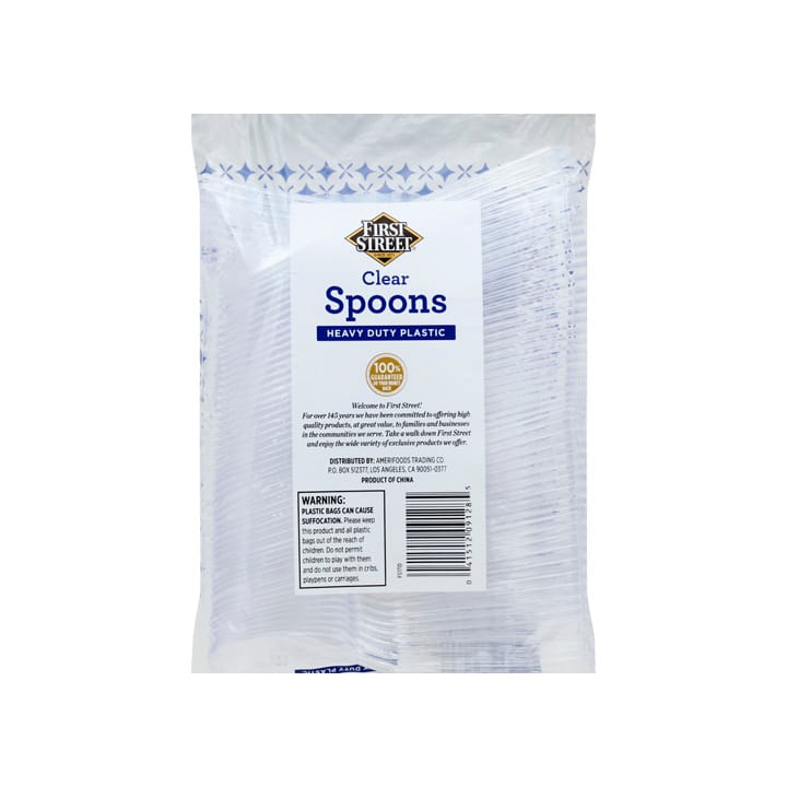 Cucharas de plástico transparente First Street - Image 2
