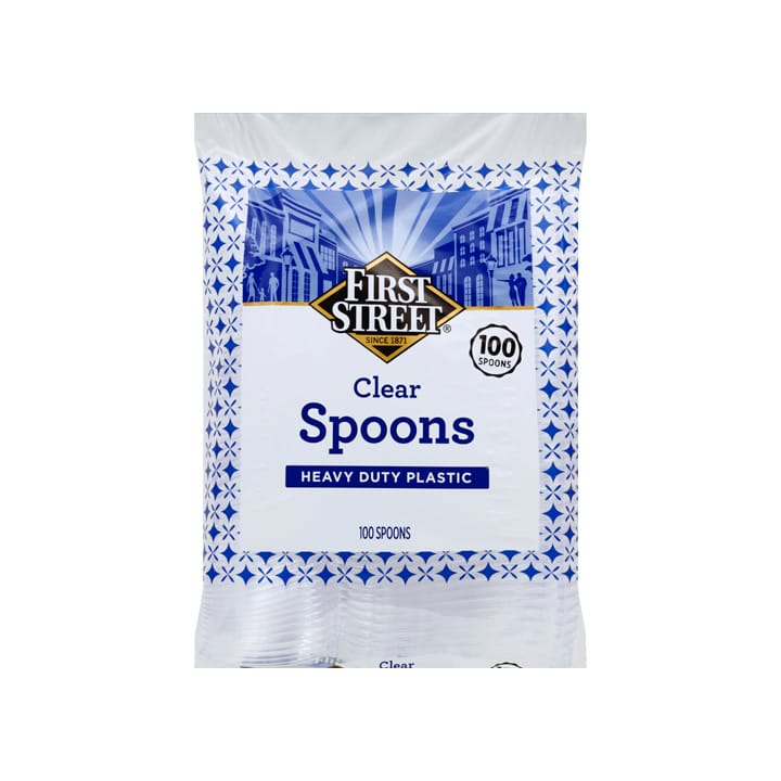 Cucharas de plástico transparente First Street