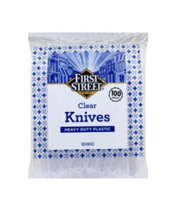 Cuchillos de plástico transparente First Street