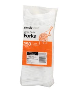 Tenedores de plástico blanco Simply Value