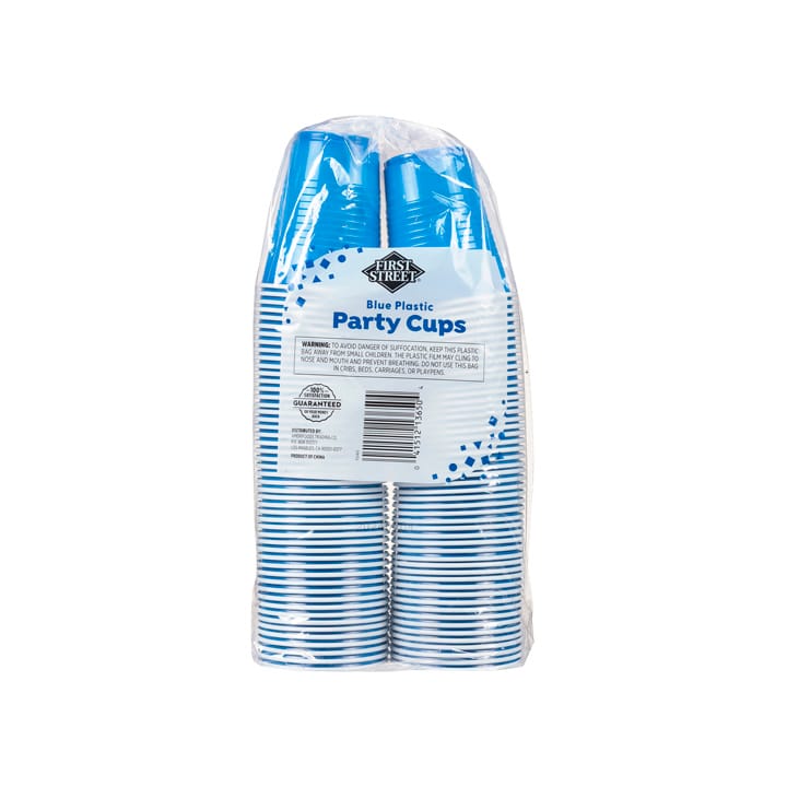 Vaso de plástico azul 16 oz First Street - Image 2