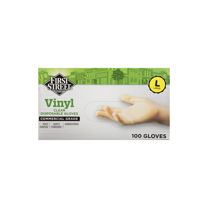Guantes desechables vinilo First Street