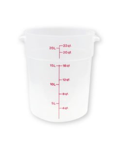 Recipiente redondo de plástico Cambro 22 qt de galón