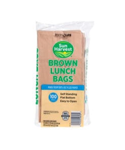 Alternative view of Bolsas de papel café para lonche Sun Harvest