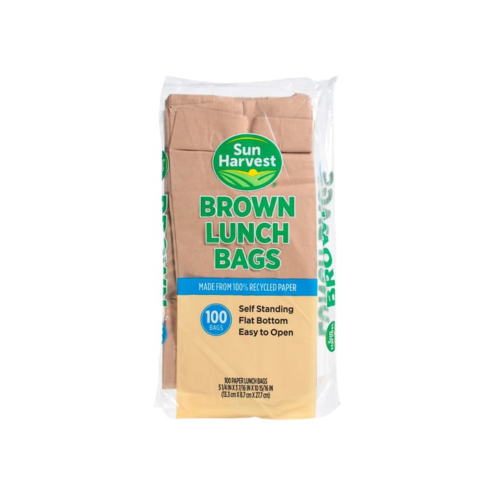 Bolsas de papel café para lonche Sun Harvest