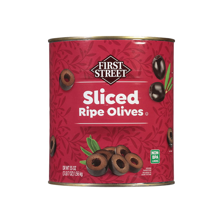 Aceituna negra rebanada First Street (1.56 kg)