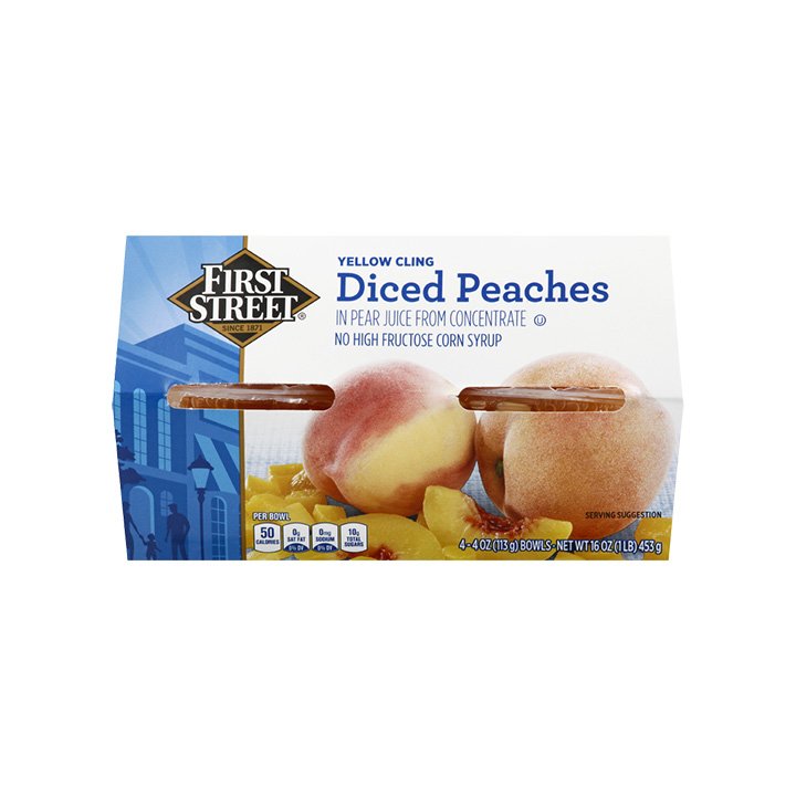 Vaso de Durazno en almibar First Street