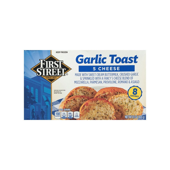 Pan de ajo con cinco quesos First Street