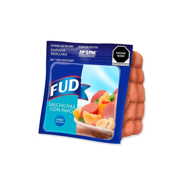 Salchichas con pavo Fud