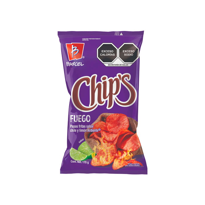 Papas sabor fuego limón Chip's de Barcel