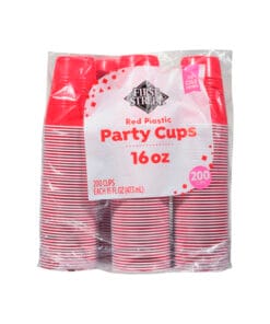 Vasos de plástico rojo First Street
