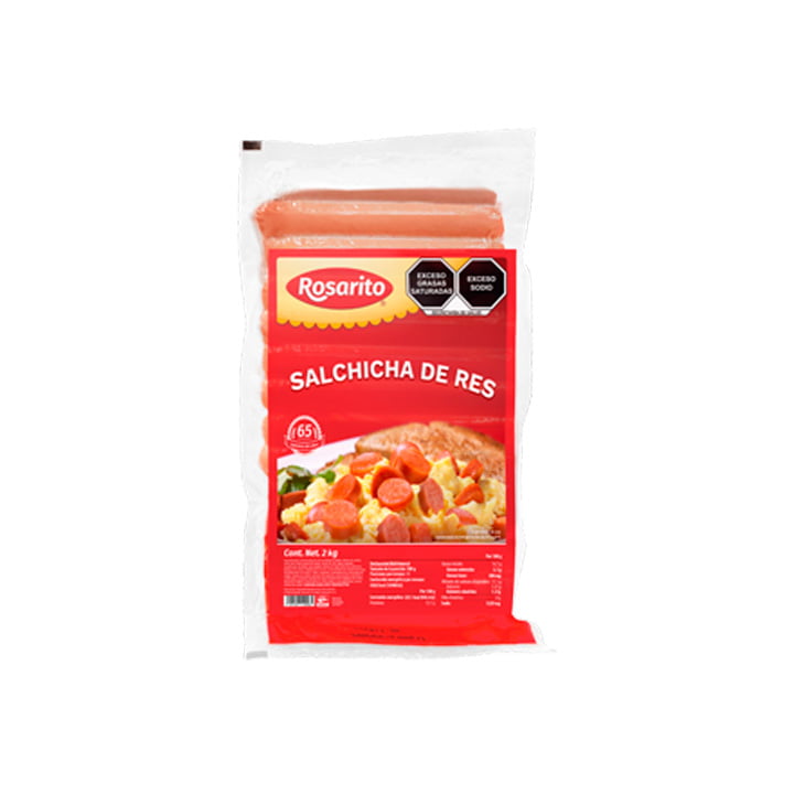 Salchicha de res Rosarito (2 kg)