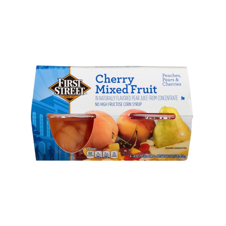 Vaso de frutas mixtas con almíbar ligero First Street - Image 2