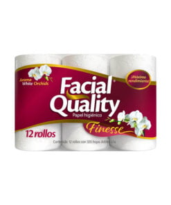 Papel higiénico finesse Facial Quality (12 rollos)