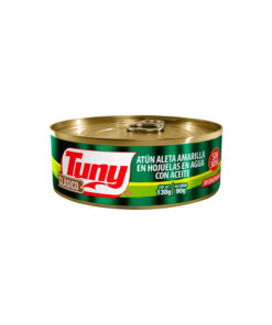Atún aleta amarilla en agua con aceite Tuny