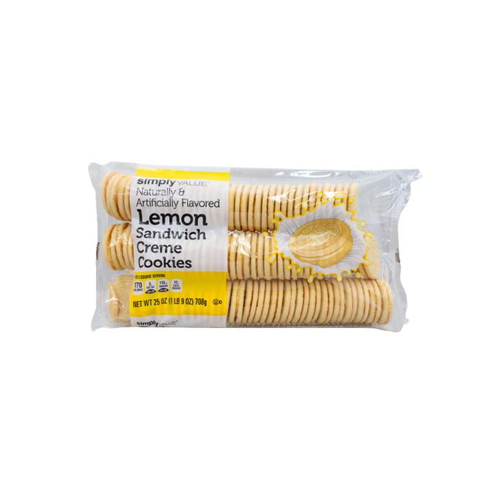 Galletas tipo sándwich sabor limón Simply Value