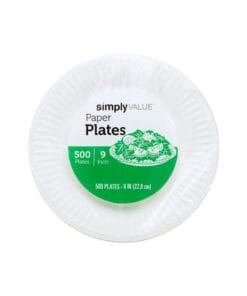 Platos de papel 9" Simply Value (500 pz)