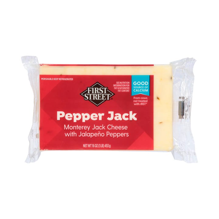 Queso pepper jack barra con jalapeño First Street