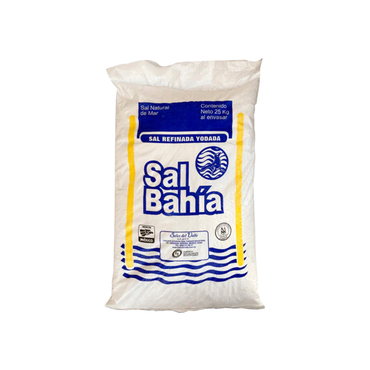 Sal refinada Bahía bulto de 25 Kg