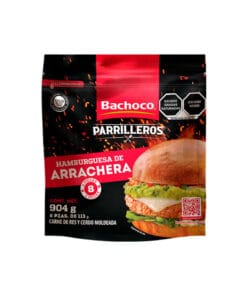 Hamburguesa arrachera Bachoco