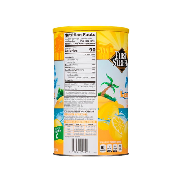 Bebida en polvo sabor limonada First Street - Image 2