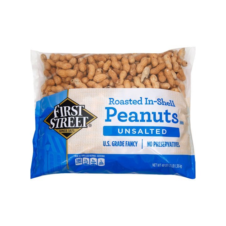 Cacahuate con cáscara sin sal First Street