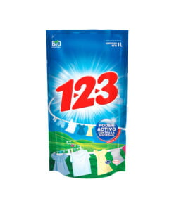 Detergente líquido fresca blancura 123