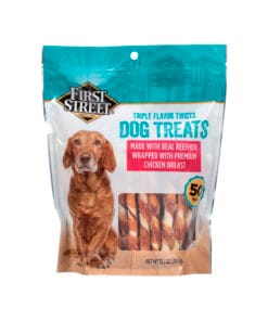 Premios para perro giros de triple sabor First Street