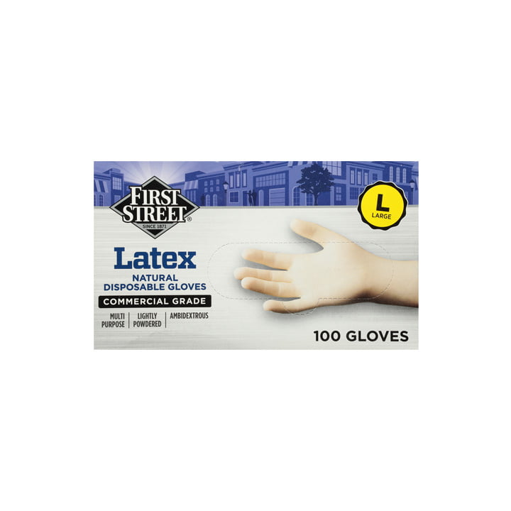 Guantes desechables de latex First Street