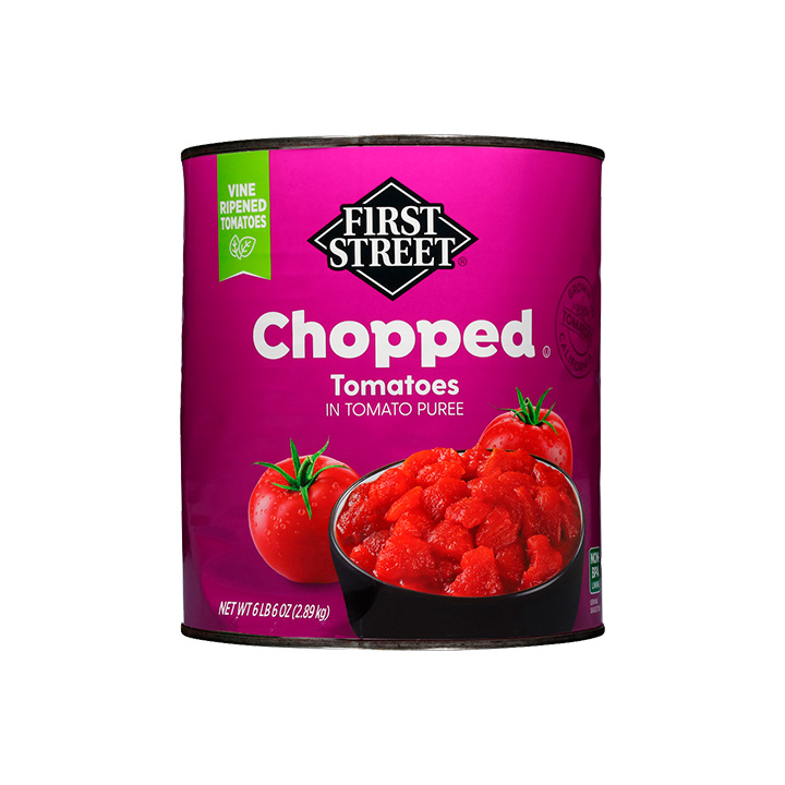 Tomate en trocitos con puré First Street