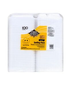 Recipiente foam smile de tres compartimientos