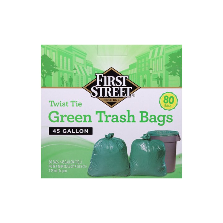 Bolsas verdes para basura