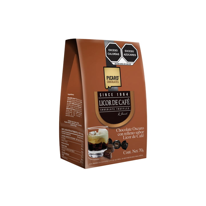 Pirámide de chocolates con relleno sabor licor de café Picard