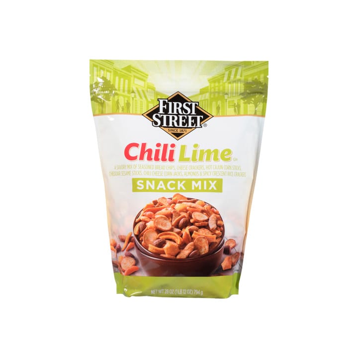 Mix de bocadillos con lima y chile First Street