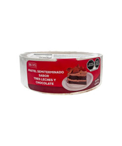 Pastel semiterminado sabor tres leches y chocolate Rich's