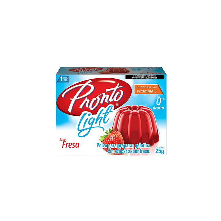 Gelatina light sabor fresa Pronto