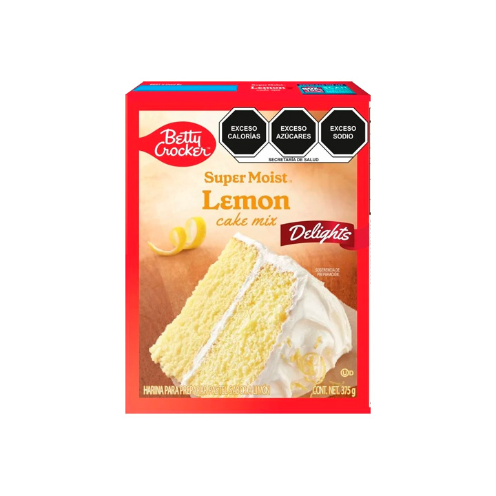 Harina para pastel sabor limón Betty Crocker