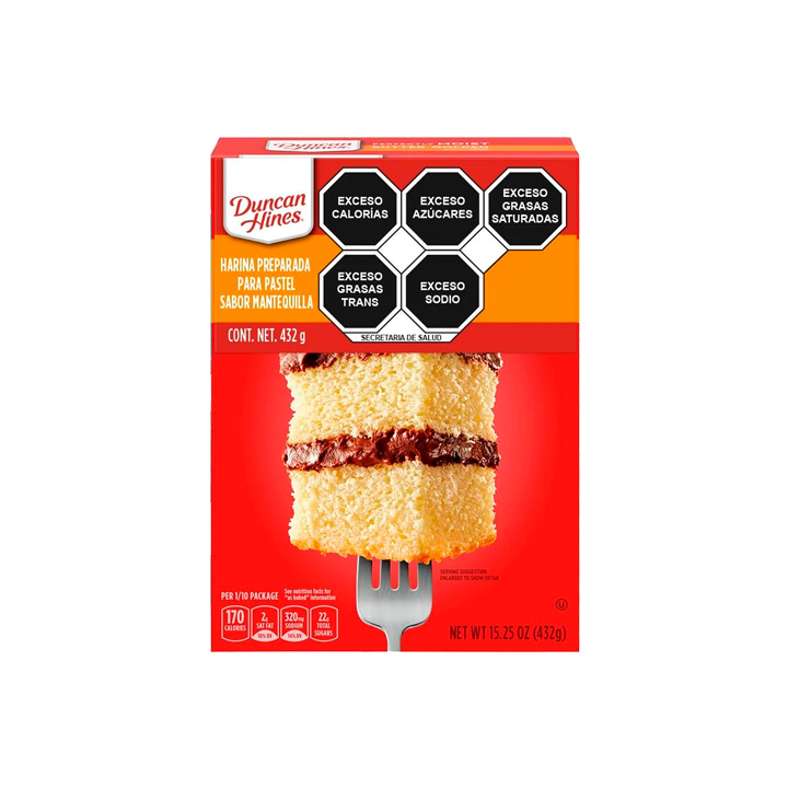 Harina para pastel sabor mantequilla Duncan Hines